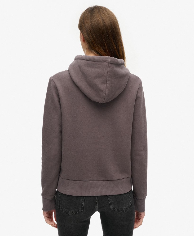 tokyo vintage logo graphic hoodie in rock dark grey