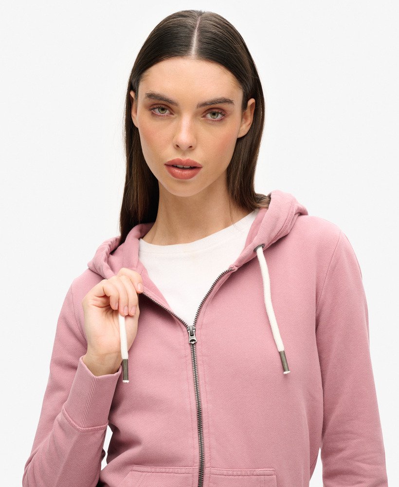 versierde gearchiveerde hoodie met rits in nostalgia rose purple