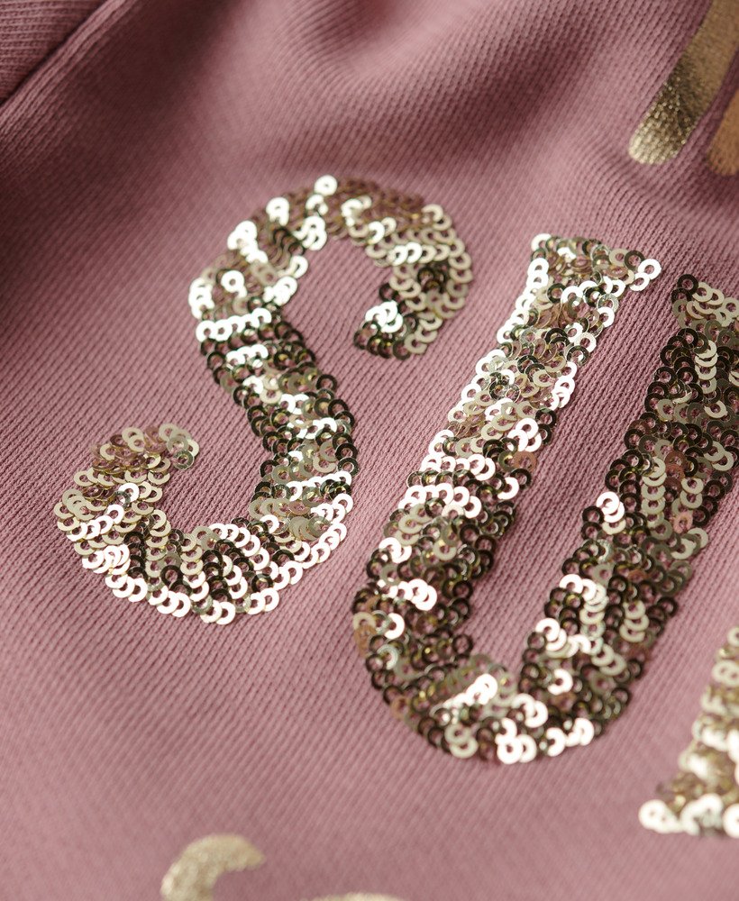 versierde gearchiveerde hoodie met rits in nostalgia rose purple