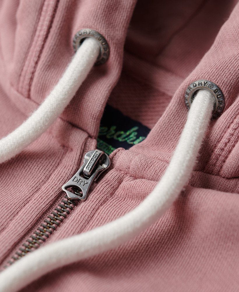 versierde gearchiveerde hoodie met rits in nostalgia rose purple