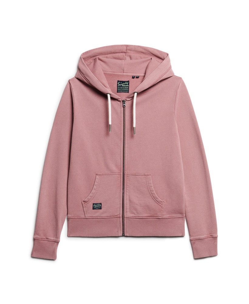 versierde gearchiveerde hoodie met rits in nostalgia rose purple