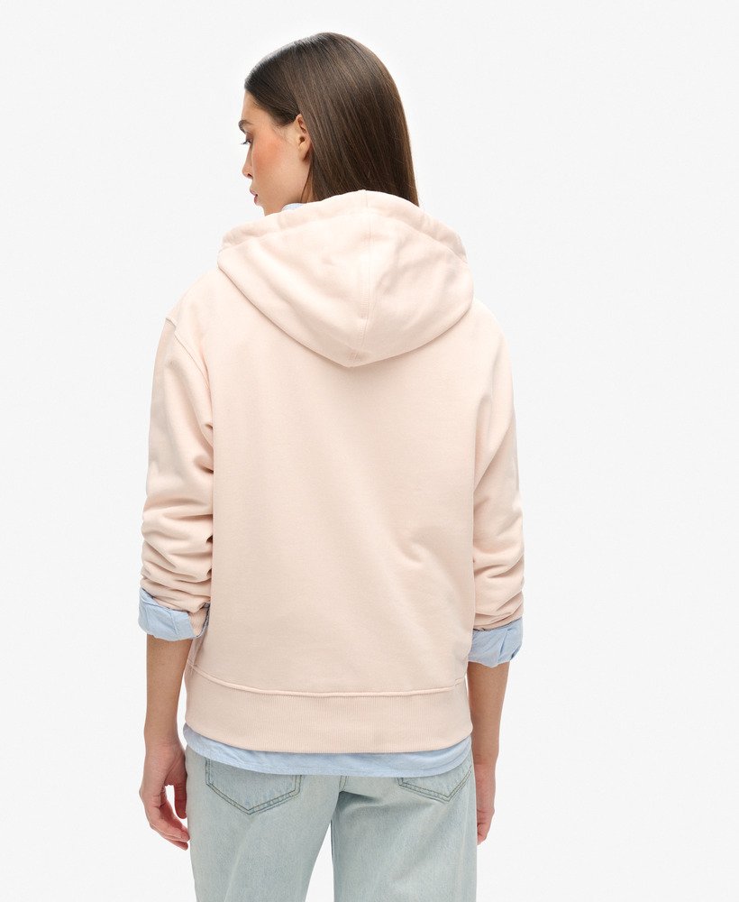 sport luxe loose hoodie in mauve morn pink