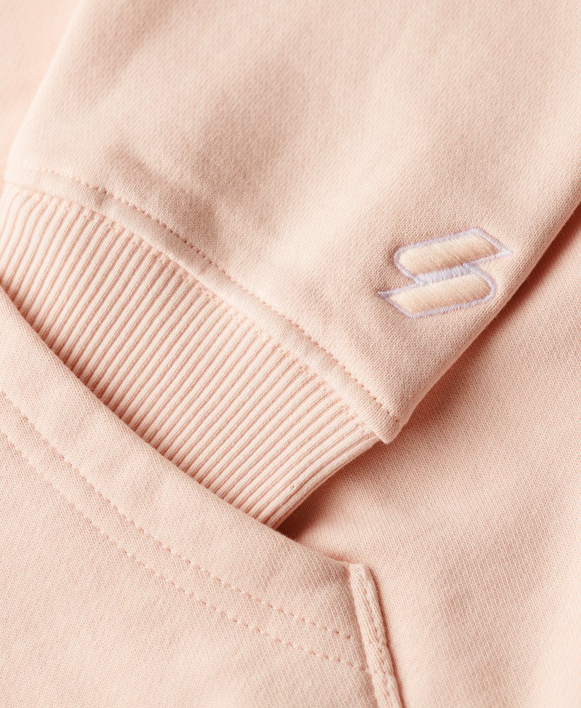 sport luxe loose hoodie in mauve morn pink