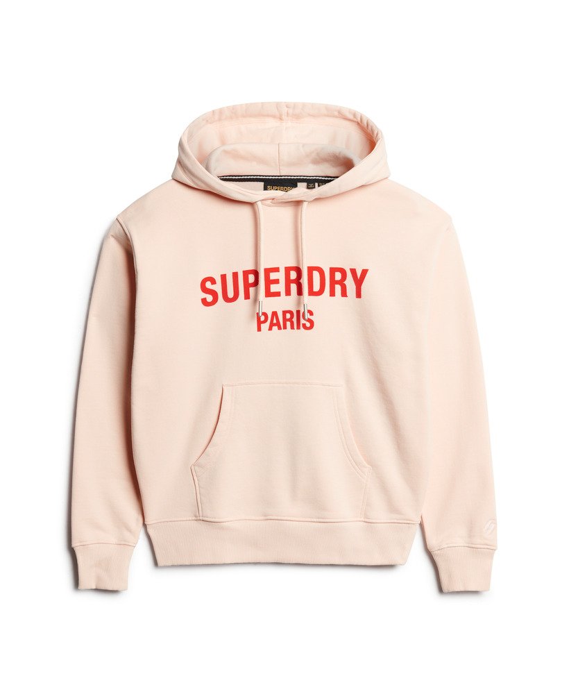 sport luxe loose hoodie in mauve morn pink
