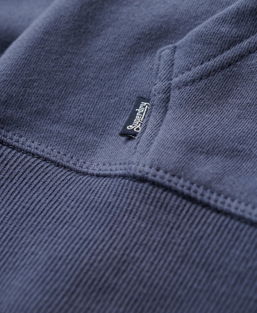 essential logo zip hoodie in mariner navy