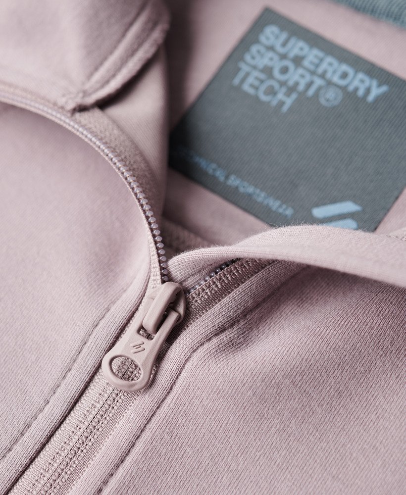 sport tech relaxed zip-hoodie in quail purple