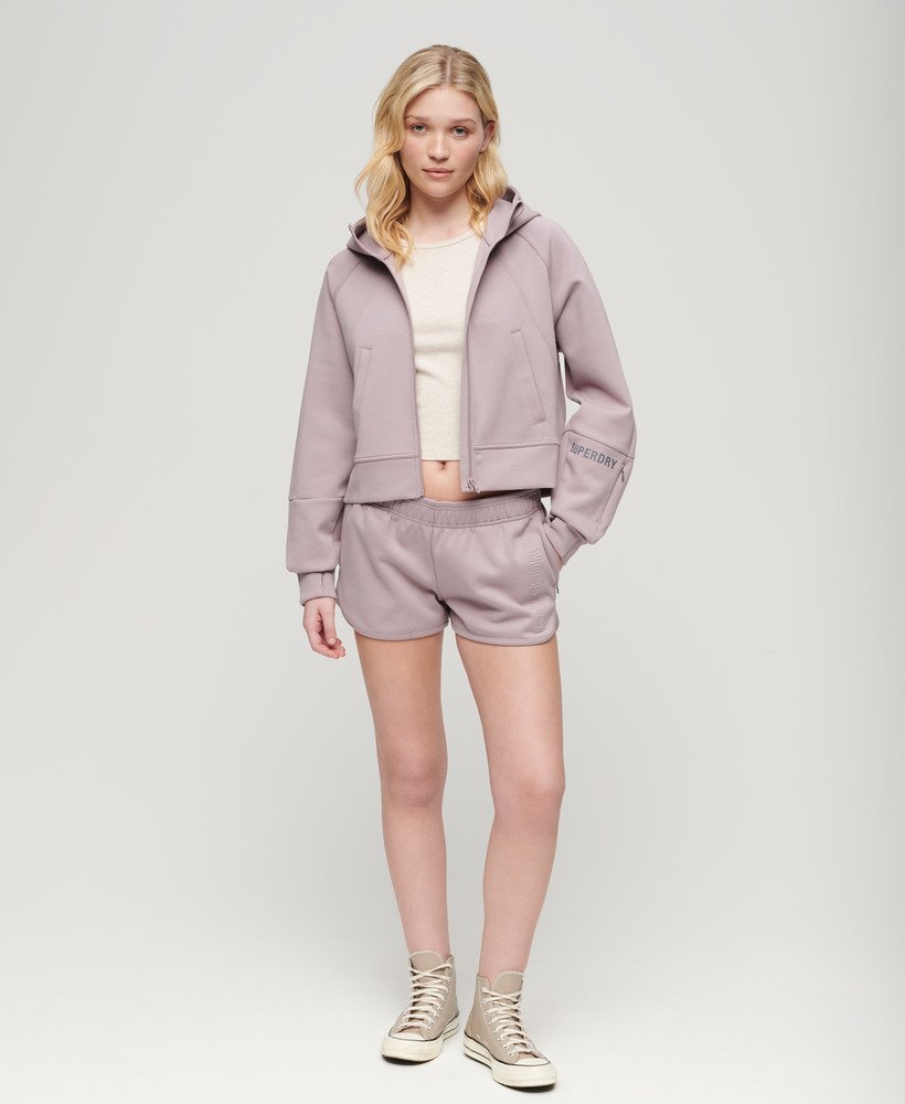 sport tech relaxed zip-hoodie in quail purple