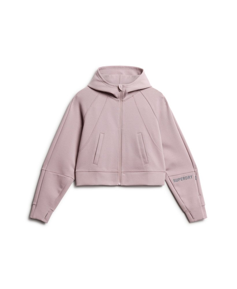 sport tech relaxed zip-hoodie in quail purple