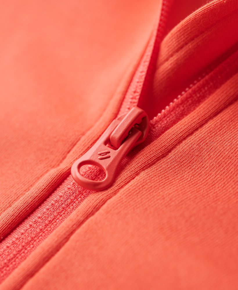 sport tech relaxed zip-hoodie in hot coral