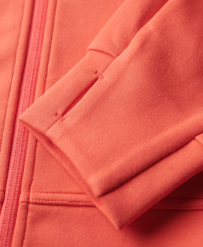 sport tech relaxed zip-hoodie in hot coral