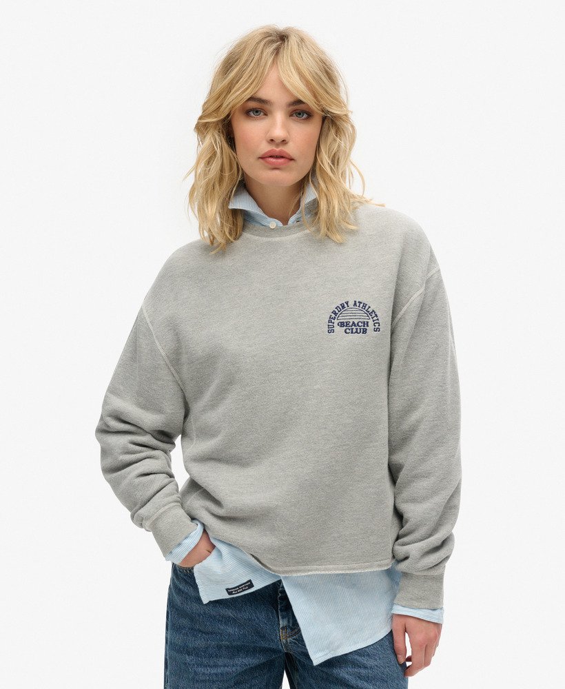athletic essentials sweatshirt in grijs gemêleerd