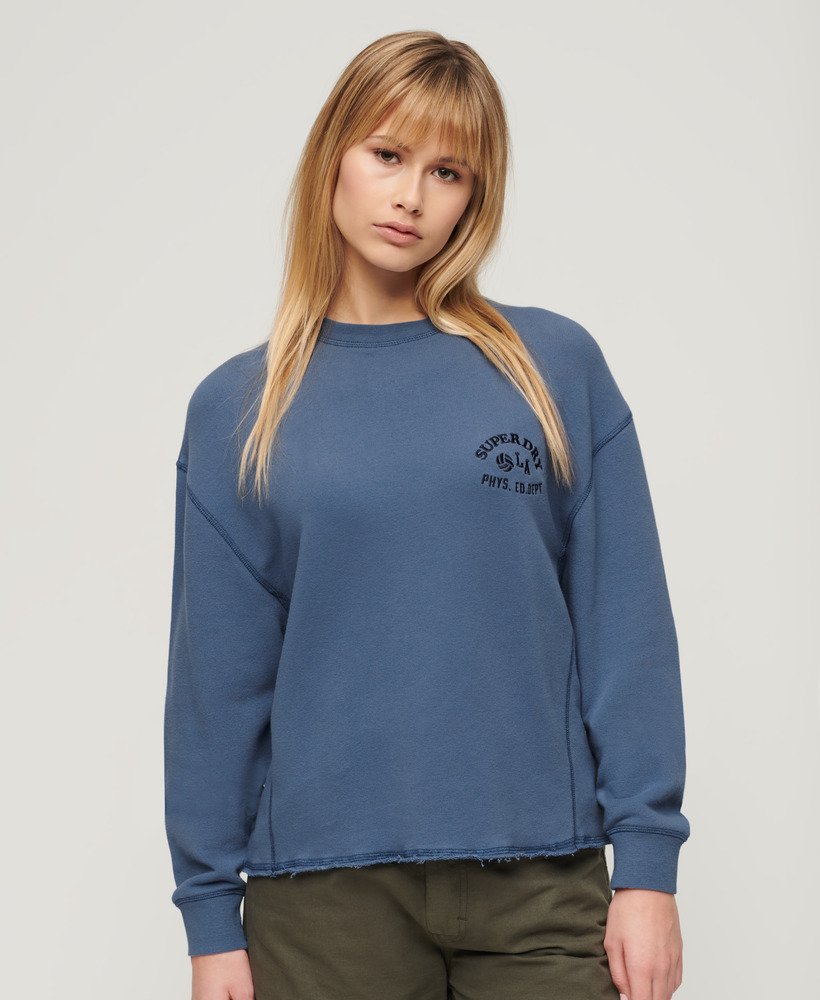 athletic essentials sweatshirt in wedgewood blue