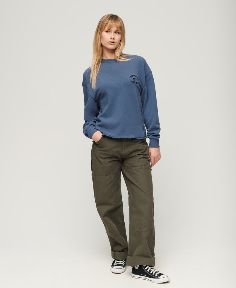 athletic essentials sweatshirt in wedgewood blue