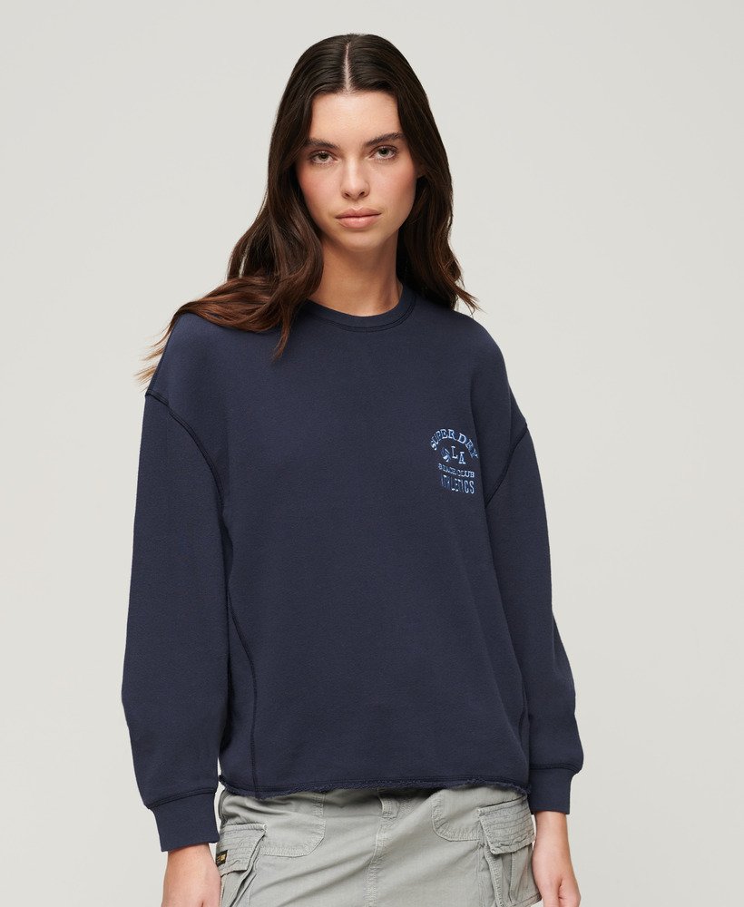 athletic essentials sweatshirt in diepblauw
