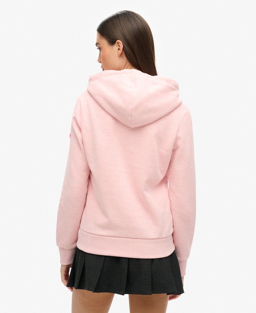 la graphic hoodie in somon pink marl