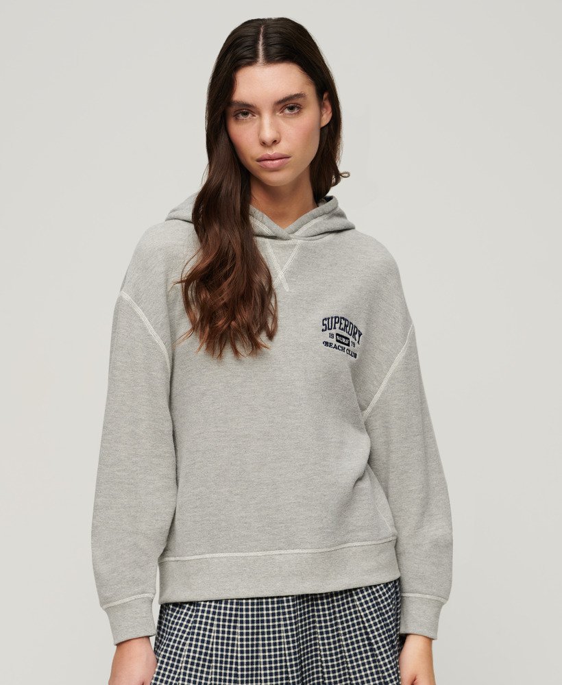 athletic essentials hoodie in grey marl