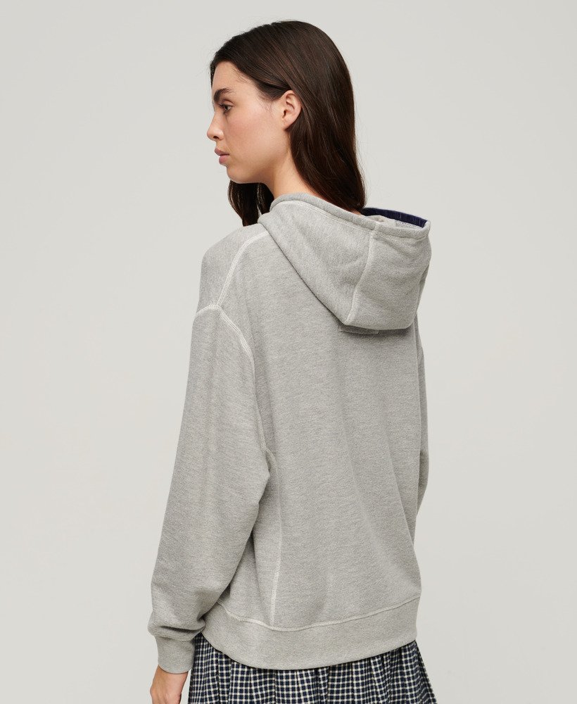 athletic essentials hoodie in grey marl