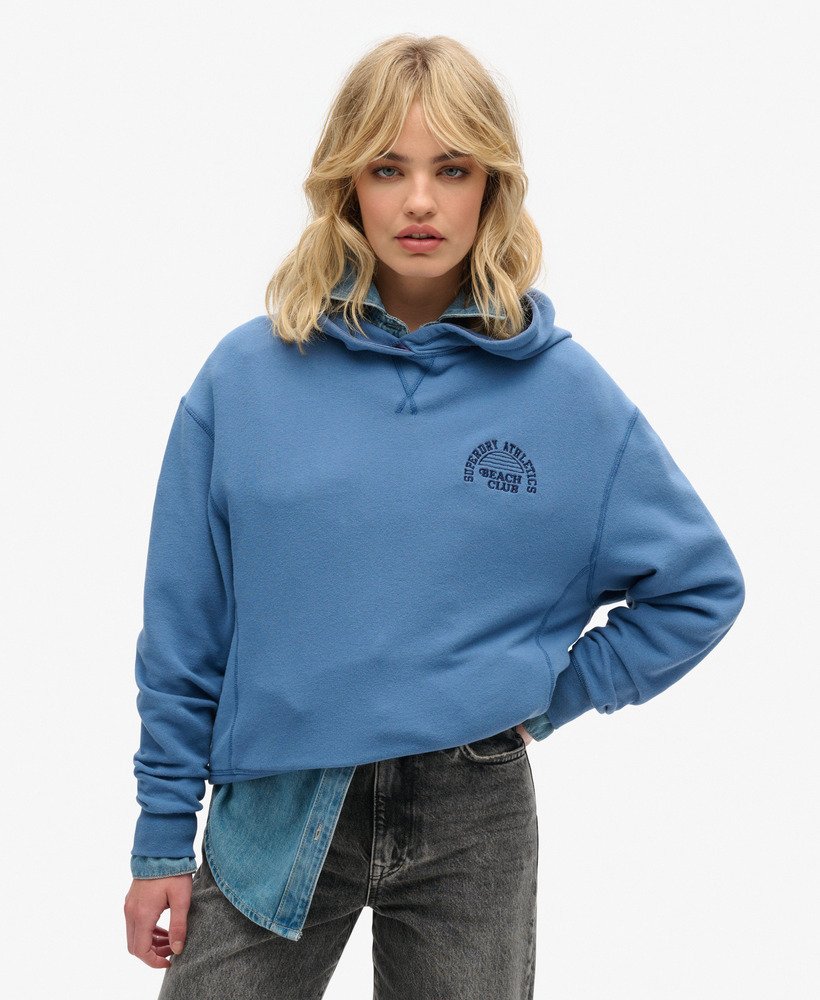 athletic essentials hoodie in wedgewood blue