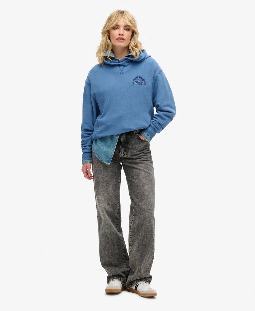 athletic essentials hoodie in wedgewood blue