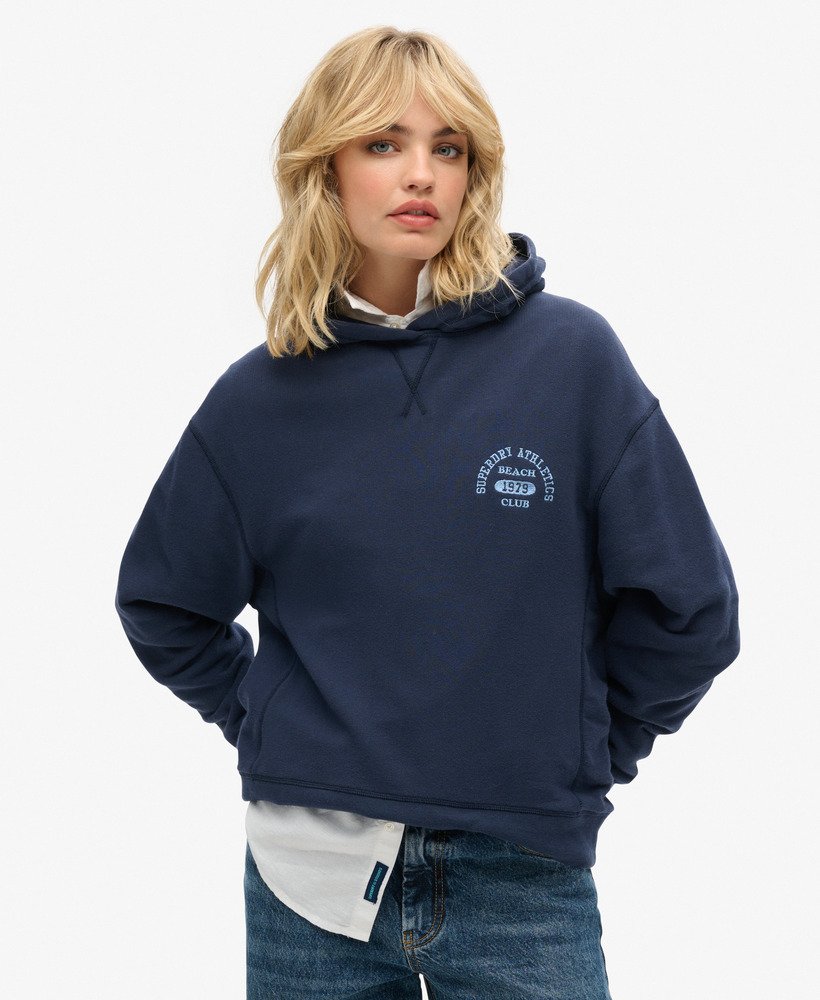 athletic essentials hoodie in richest navy