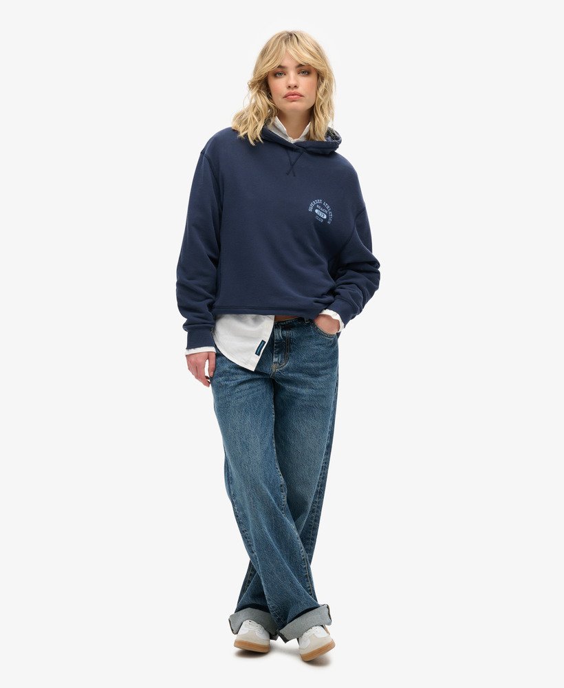 athletic essentials hoodie in richest navy