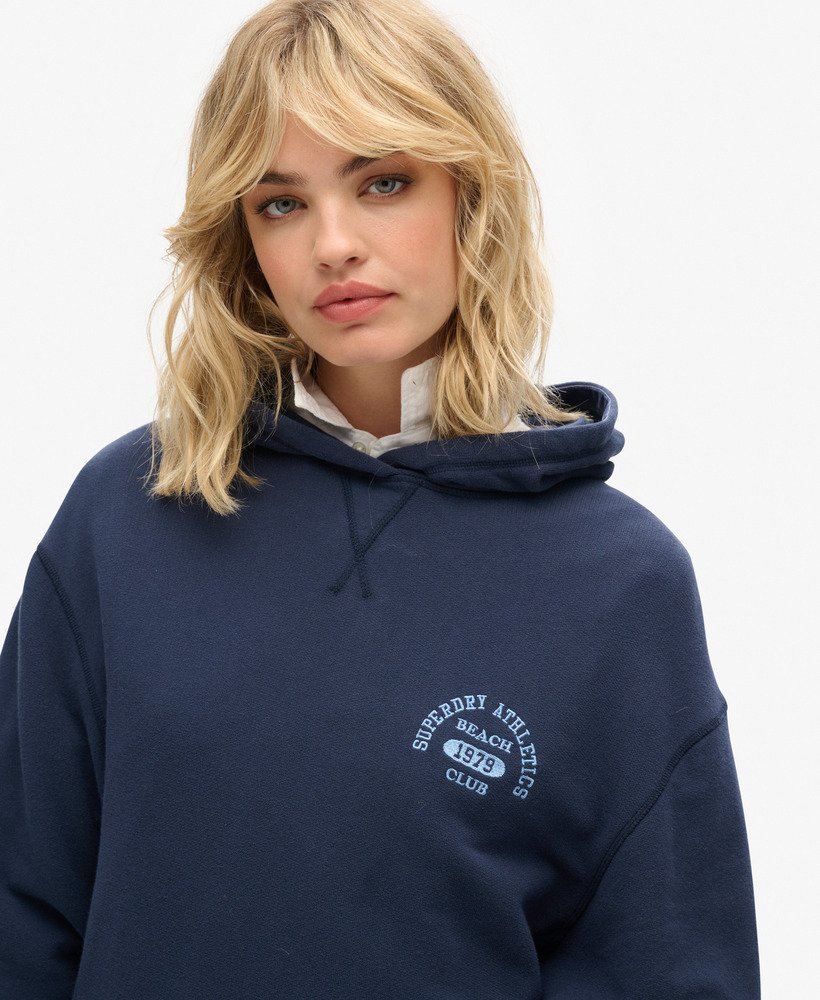 athletic essentials hoodie in richest navy