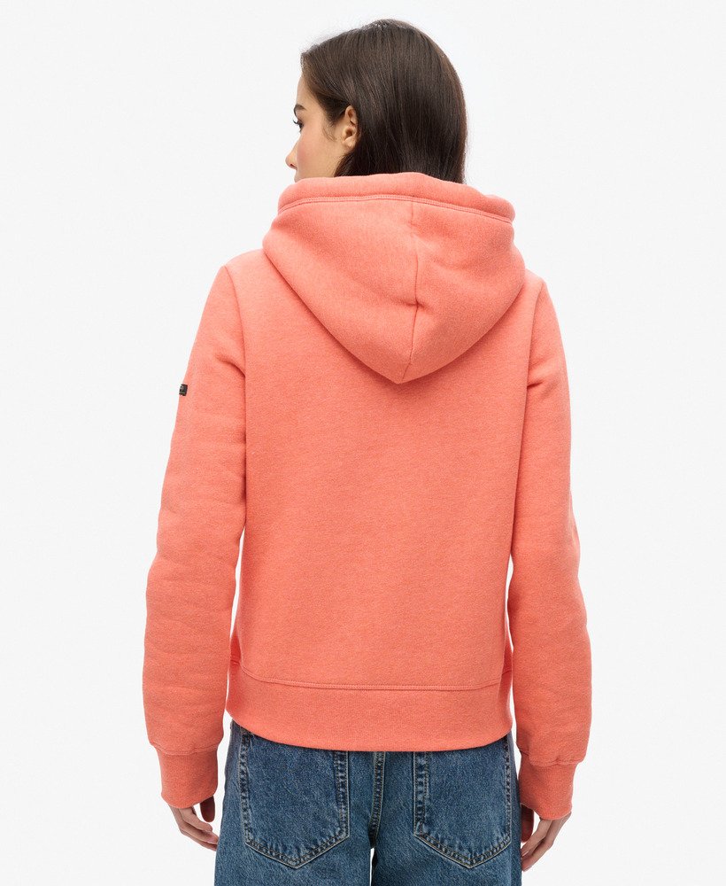 vintage itago hoodie met logo in la coral marl