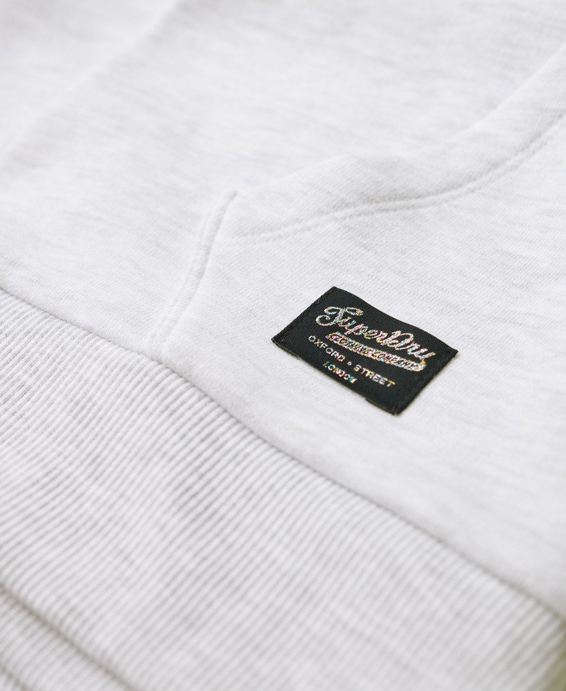 vintage logo pop hoodie in ice marl