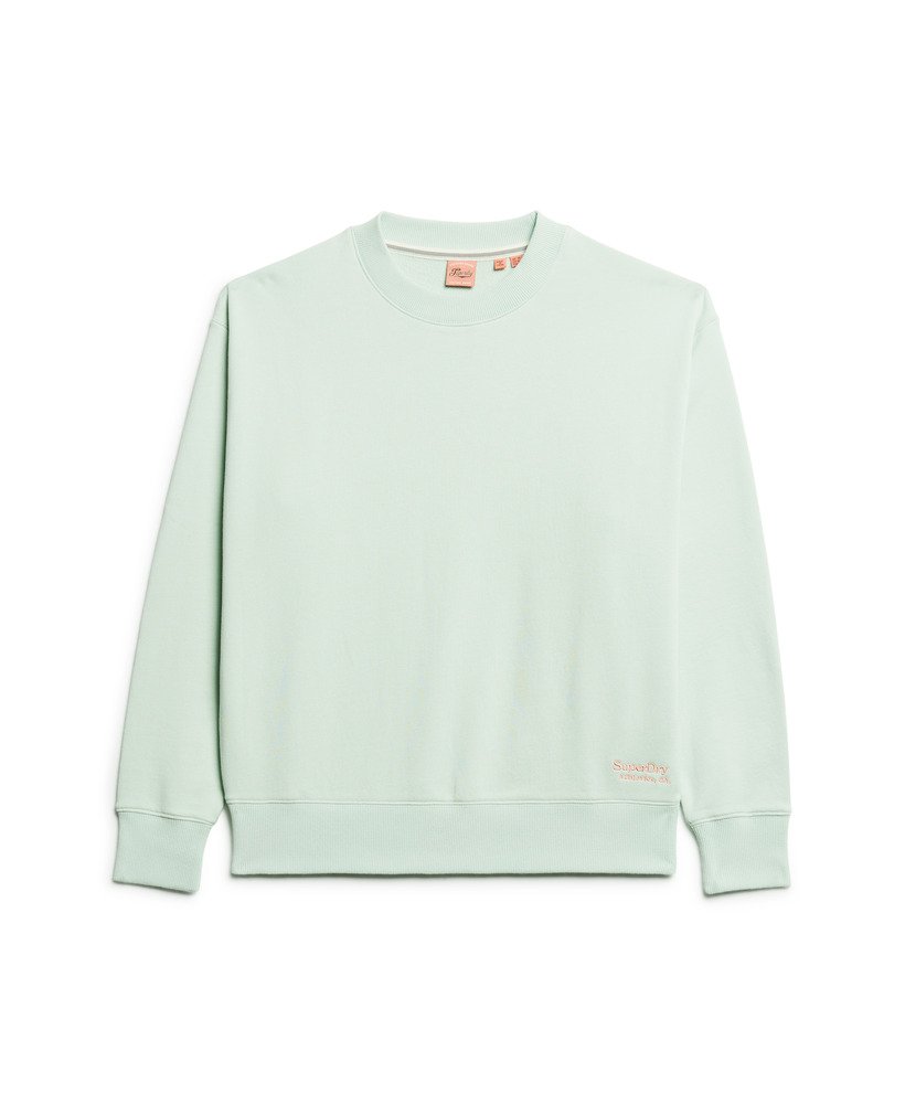 essential logo sweatshirt in surf spray green