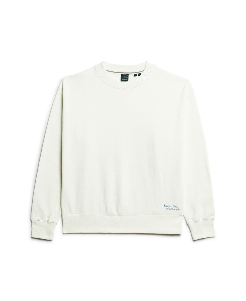 essential logo sweatshirt in off white