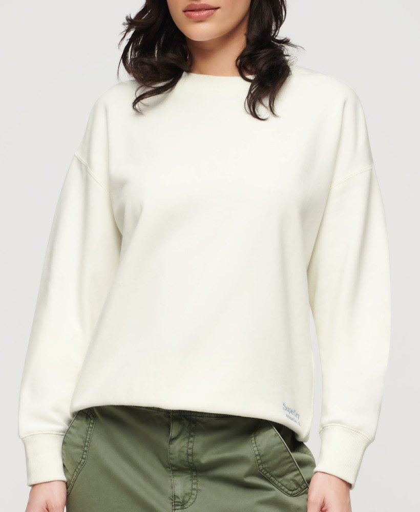 essential logo sweatshirt in off white