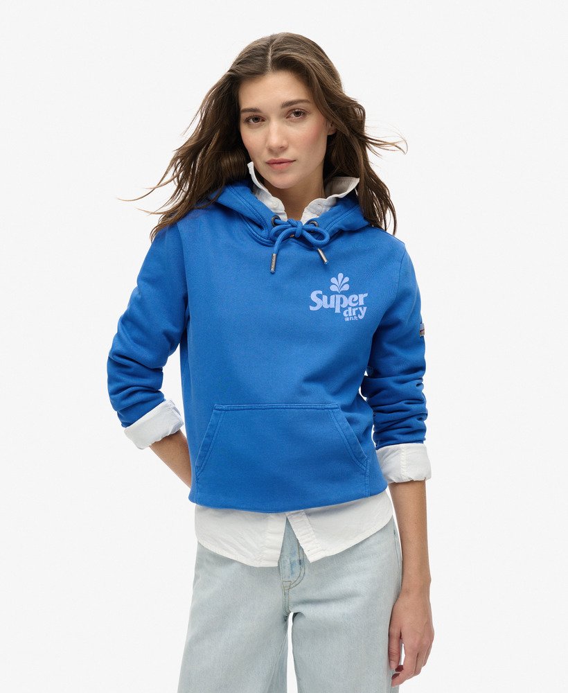 cooper tonal logo hoodie in royal mid blue