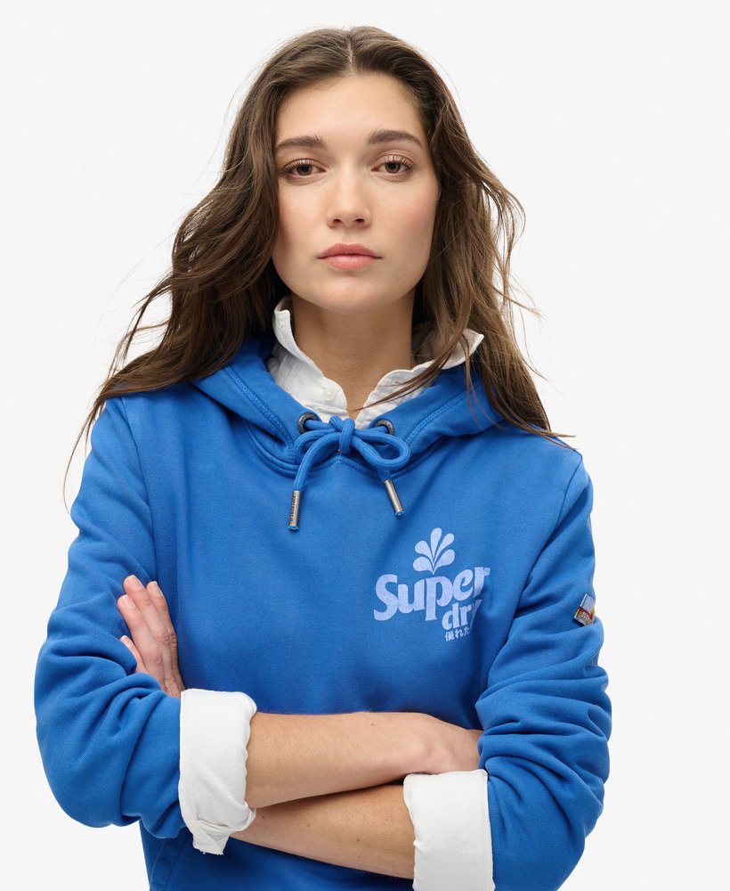 cooper tonal logo hoodie in royal mid blue