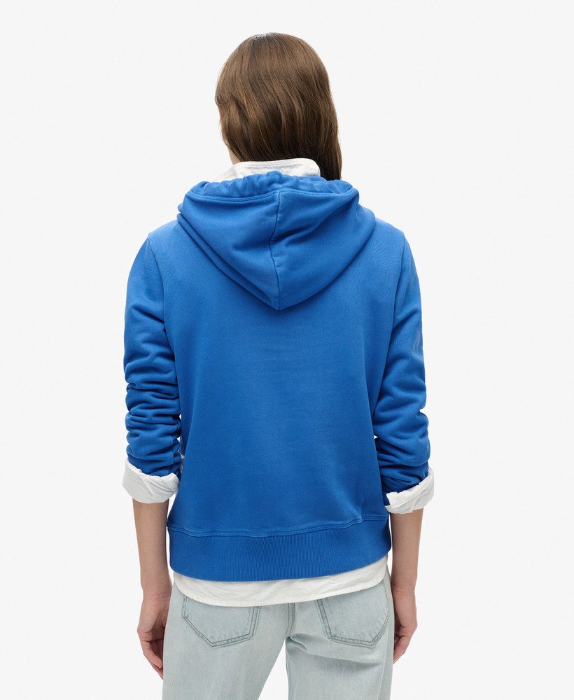 cooper tonal logo hoodie in royal mid blue