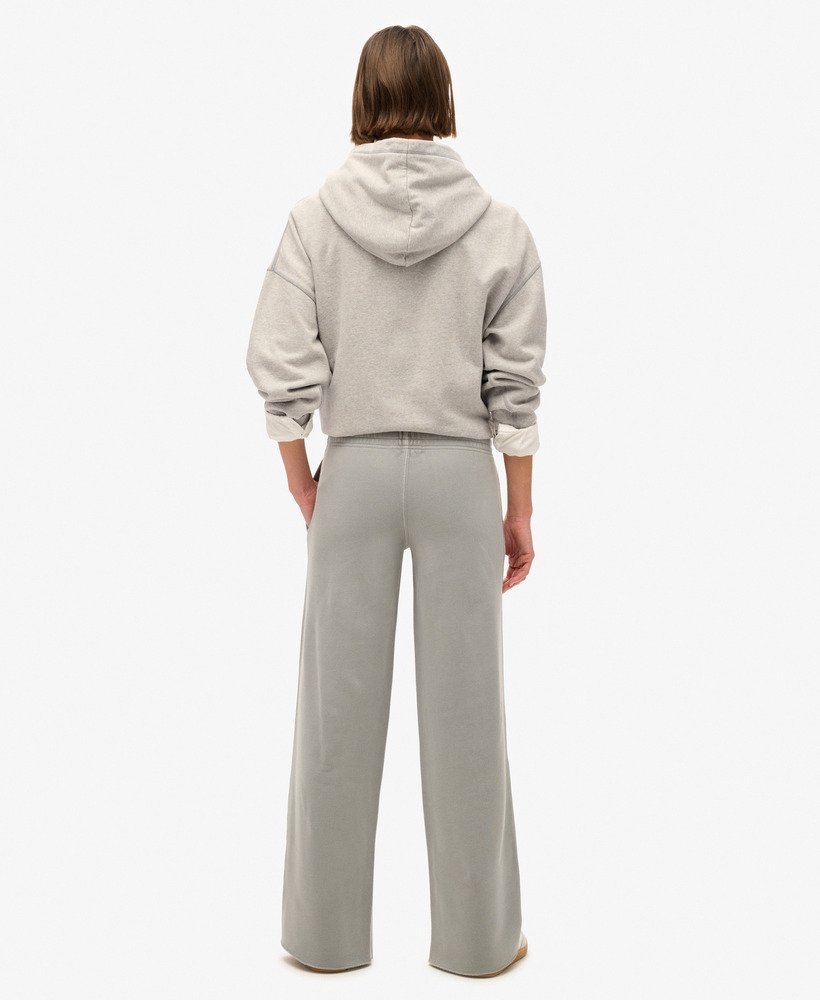 athletic essentials applique oversized hoodie in grey marl
