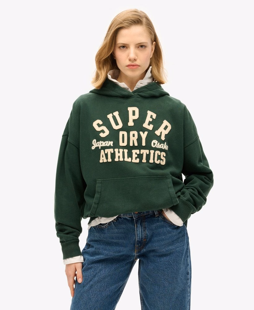 Athletic Essentials Oversized Hoodie met applicaties
