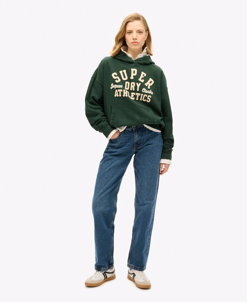 Athletic Essentials Oversized Hoodie met applicaties