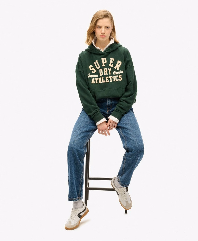Athletic Essentials Oversized Hoodie met applicaties