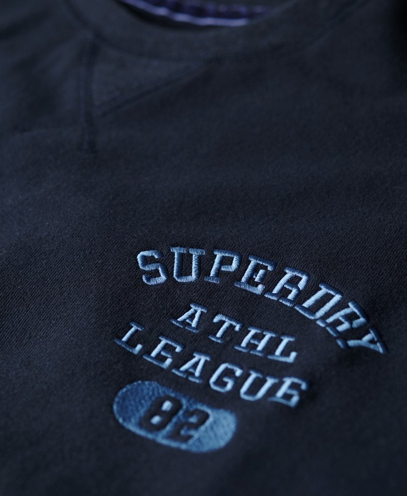 athletic essentials loose crop crew sweatshirt in eclipse navy