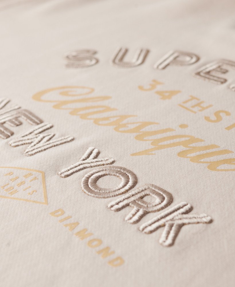 luxe metallic losvallend sweatshirt in gebroken grijs