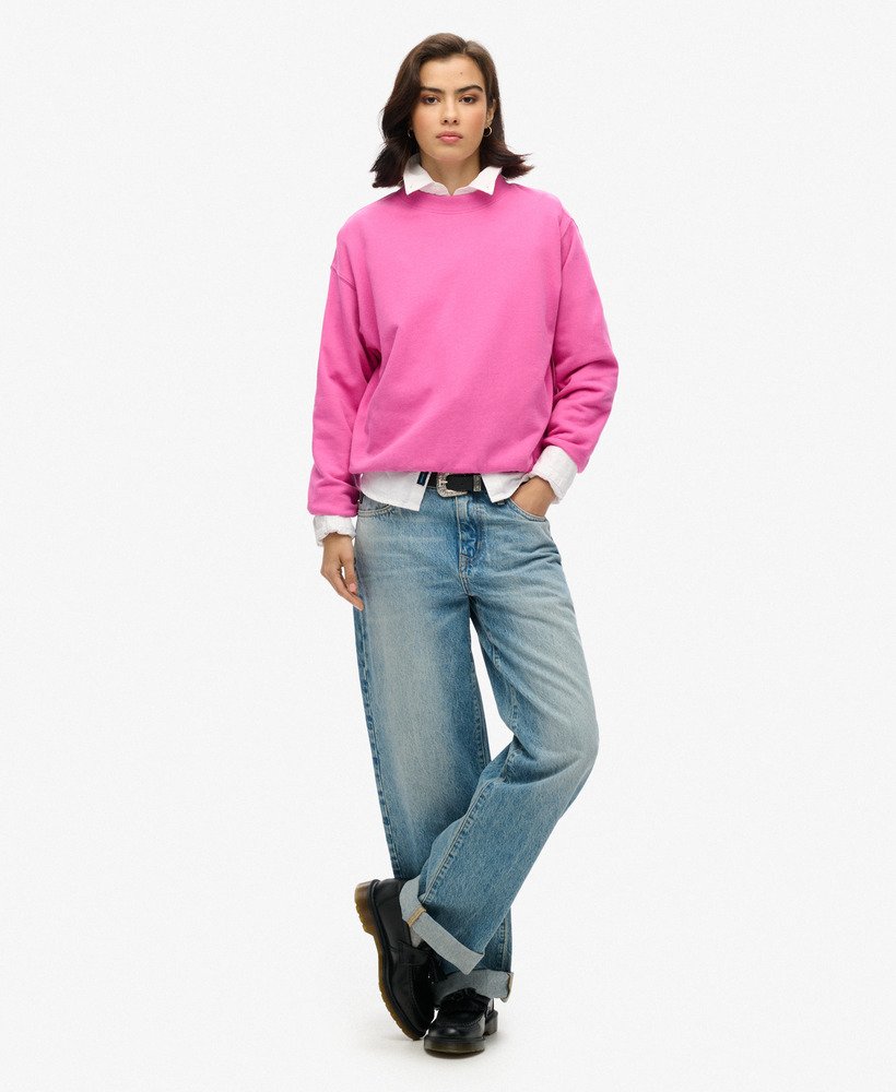 essential logo sweatshirt in flash pink