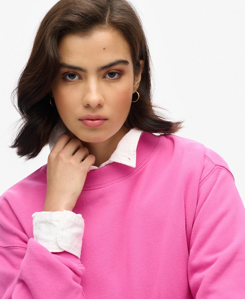 essential logo sweatshirt in flash pink
