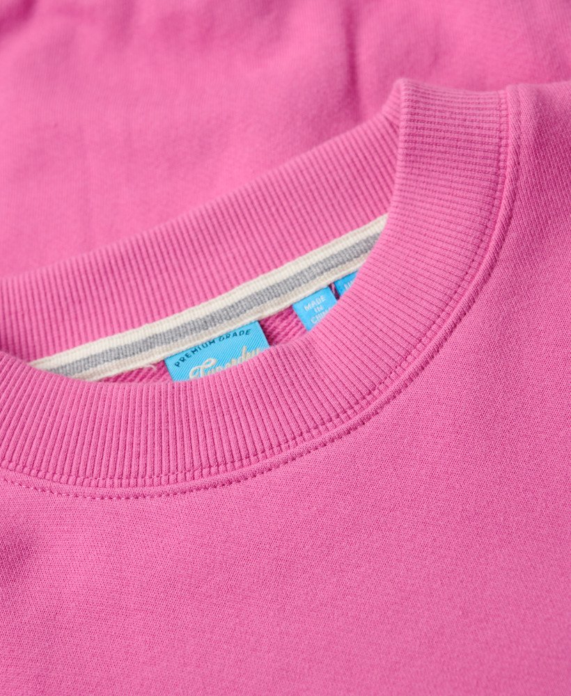 essential logo sweatshirt in flash pink
