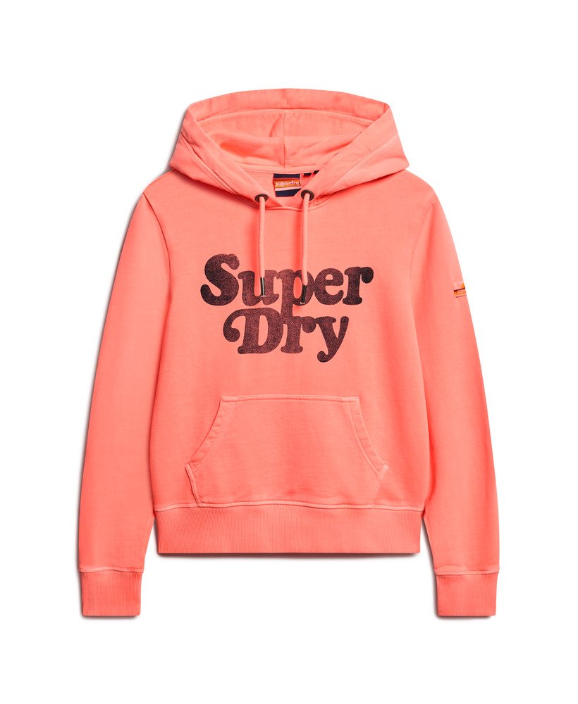 cooper tonal logo hoodie in pastelline coral