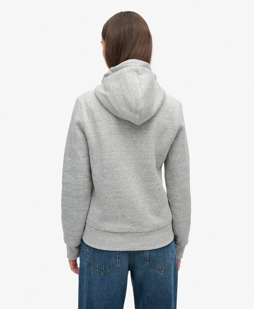 glitterende hoodie met logo in sportief grijs gemêleerd