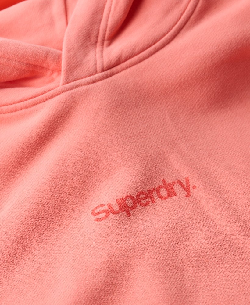 core logo city loose hoodie in pastelline coral
