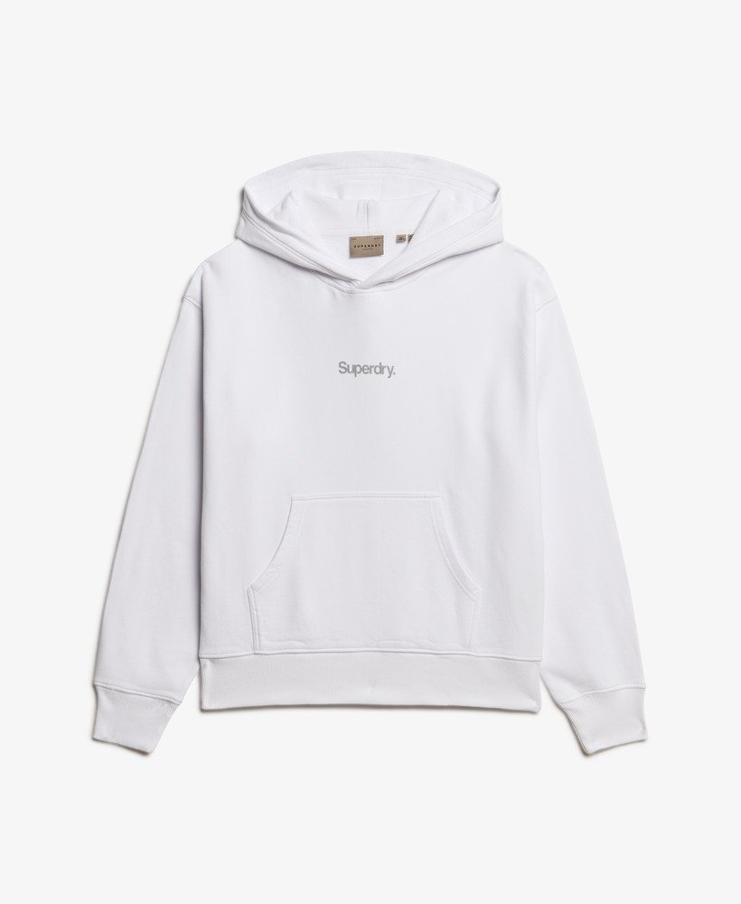 core logo city loose hoodie in brilliant white