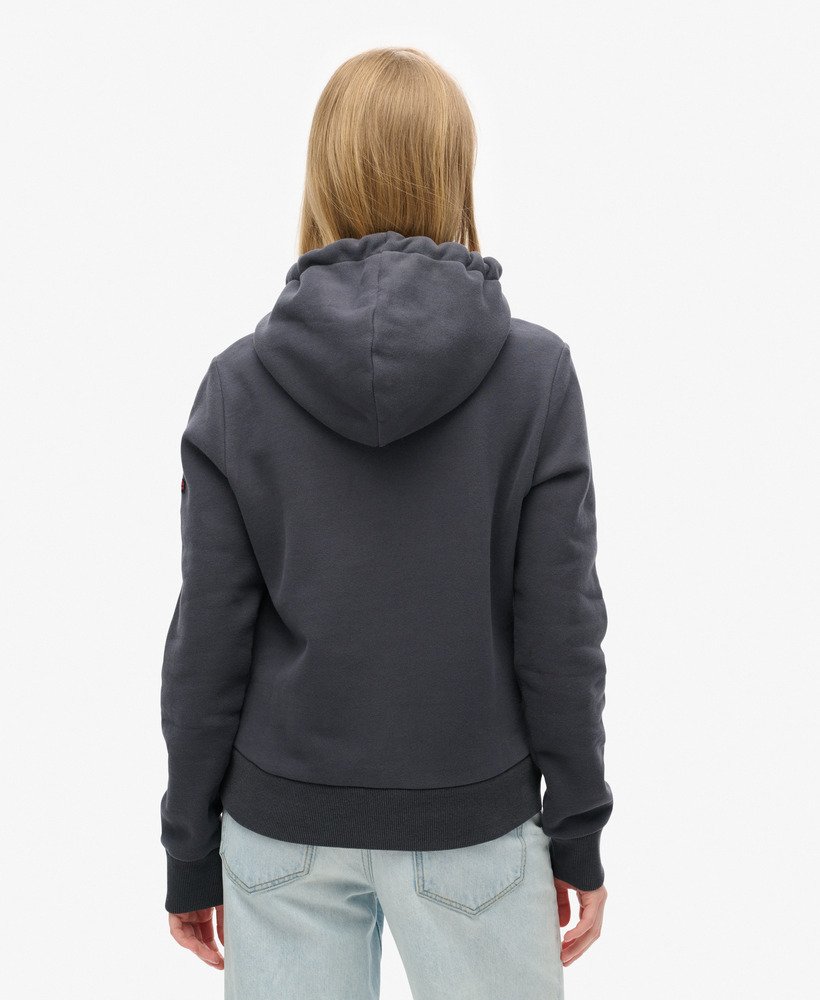 tokyo vintage logo graphic hoodie in ebony
