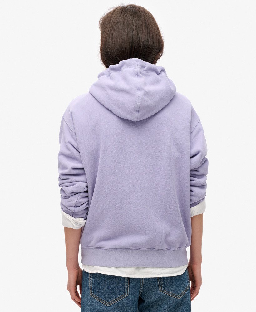 sport luxe loose hoodie in dull purple
