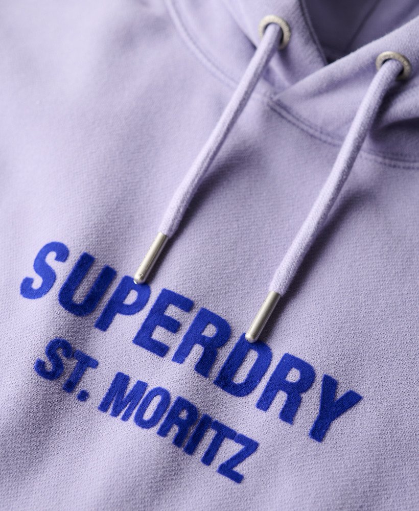 sport luxe loose hoodie in dull purple